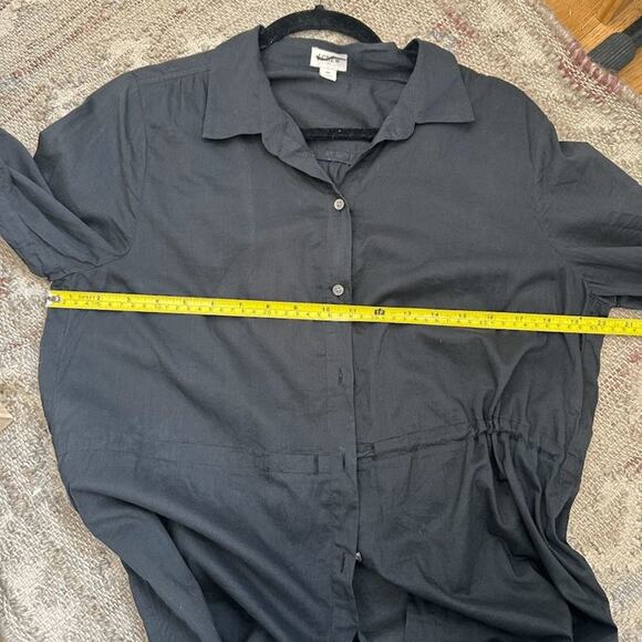 J.Crew Womens Black Long Sleeve Drawstring Mini Shirt Dress Size M BR599 NWOT - Picture 10 of 14